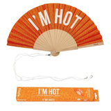 I'm Hot Fan - Orange Glitter