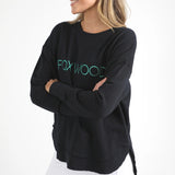 Foxwood | Simplified Metallic Crew - Black