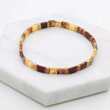 Zafino | Tile Bracelet - Burnt Amber