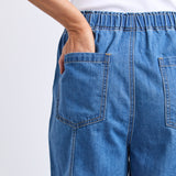 Elm | Jovie Denim Short - Mid Blue Wash