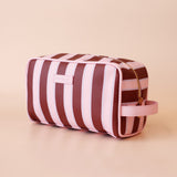 Fox & Fallow | Wash Bag - Burgundy Stripe