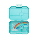 Yumbox | Tapas 4 Compartment Bento Box - Antibes Blue/Rainbow