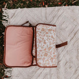 OiOi | Change Mat Clutch - Peach Paisley/Tan