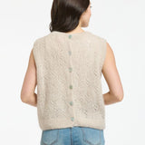 Italian Star | Mohair Pointelle Vest - Panna