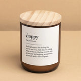 The Commonfolk | Dictionary Candle - Happy