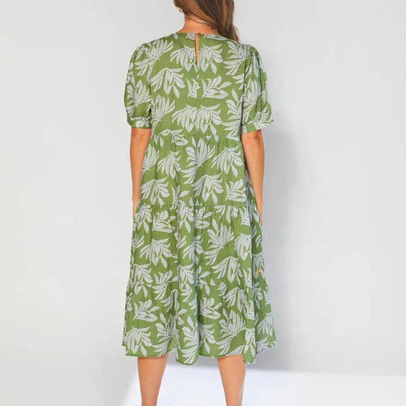 Stella + Gemma | Corsica Linen Dress - Palm Olive