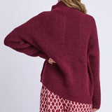Elm | Bron Button Knit - Maroon