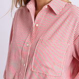 Foxwood | Echo Shirt - Red & White Stripe