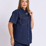 Foxwood | Daisy Short Sleeve Shirt - Indigo Blue