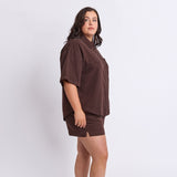 Elm | Bliss Washed Shirt - Chocolate