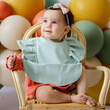 Snuggle Hunny | Frill Snuggle Bib - Sage