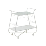 Gracie Metal Bar Cart 76x35x75cm White