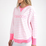 Foxwood | Simplified Stripe Crew - Neon Rose