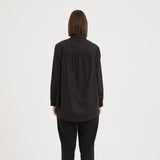 Tirelli | Elastic Front Hem Shirt - Black