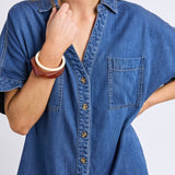 Elm | Demi Denim Dress - Dark Blue Wash