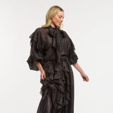 Urban Luxury | Ruffled Blouse - Black