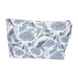 Annabel Trends | Large Cotton Cosmetic Bag - Waratah Blue