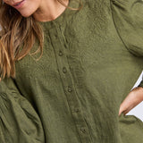 Foxwood | Eleanor Top - Winter Moss