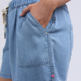 Elm | Elliot Chambray Short - Mid Blue Wash
