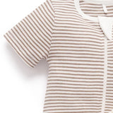 Purebaby | 2 Pack Short Zip Growsuit - Vanilla Wattle Bee