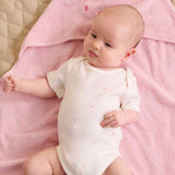 Purebaby | 2 Pack Easy Neck S/S Bodysuit - Pale Pink Bear