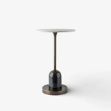 Finn Side Table - Iron base with marble top
