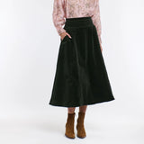 365 Days | Dakota Cord Skirt - Hunter Green