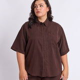 Elm | Bliss Washed Shirt - Chocolate