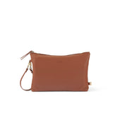 OiOi | Nappy Changing Pouch - Chestnut Brown Faux Leather