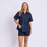 Foxwood | Daisy Short Sleeve Shirt - Indigo Blue