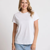 Stella + Gemma | Soho Cuff Crew - White