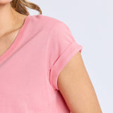 Foxwood | Manly Vee Tee - Rose Pink