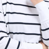 Foxwood | Farrah Stripe Long Sleeve - White/Navy