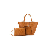 Black Caviar Designs | Clementine 2pc Handbag Tote - Tan