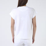 Stella + Gemma | Cuff T-Shirt - White Champagne Social Club