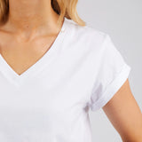 Foxwood | Manly Vee Tee - White