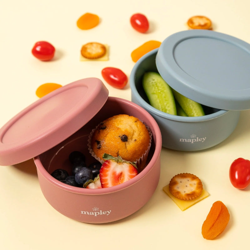 Mapley | Silicone Snack Box - Dusty Pink