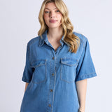 Elm | Cora Denim Dress - Mid Blue Wash