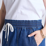 Elm | Clover Midi Denim Skirt - Mid Blue Wash