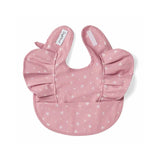 Snuggle Hunny | Frill Snuggle Bib - Pink Fleur