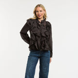 Urban Luxury | Chiffon Blouse - Chocolate