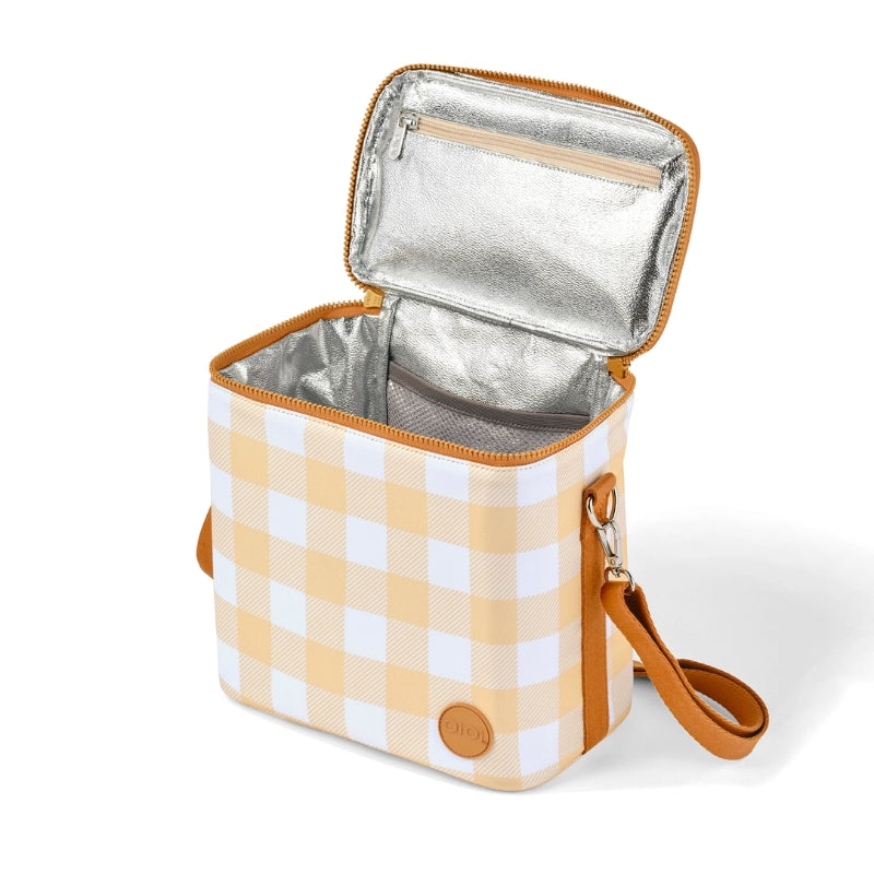 OiOi | Midi Insulated Lunch Bag - Beige Gingham