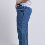 Elm | Valerie Trackpant - Blue Denim Look
