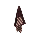 Aura | Palma Stripe Beach Towel - Mulberry / Shell