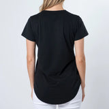 Stella + Gemma | T-Shirt - Black Antique Rose Cross