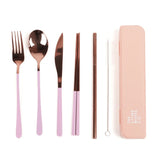 The Somewhere Co | Cutlery Kit - Rose Gold/Lilac