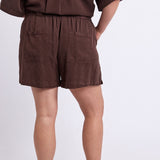Elm | Bliss Washed Short - Chocolate
