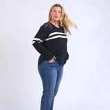 Elm | Adora Long Sleeve Tee - Navy