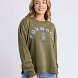 Foxwood | Effortless Contrast Crew - Winter Moss