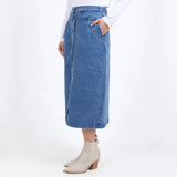 Foxwood | Amanda Midi Skirt - Mid Blue